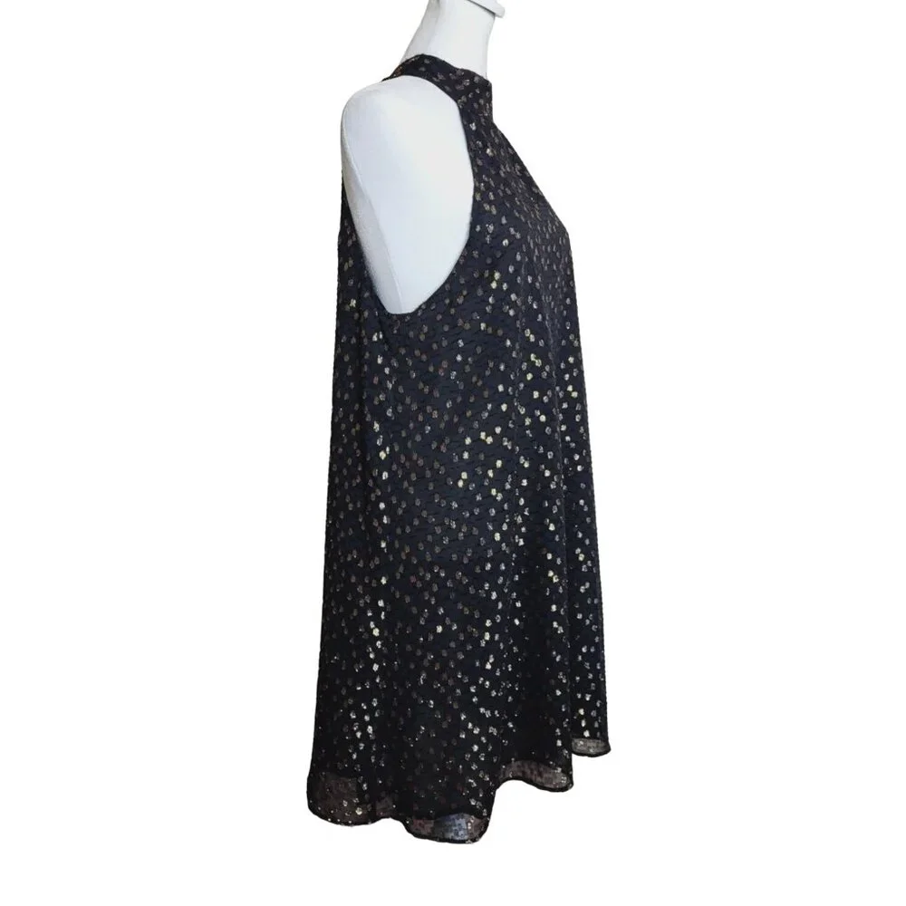 Chelsea 28 Black Mini Shift Party Dress Medium - Picture 3 of 10